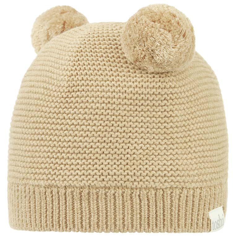 TOSHI - ORGANIC BEANIE SNOWY: DRIFTWOOD [sz:XXS - 37CM]