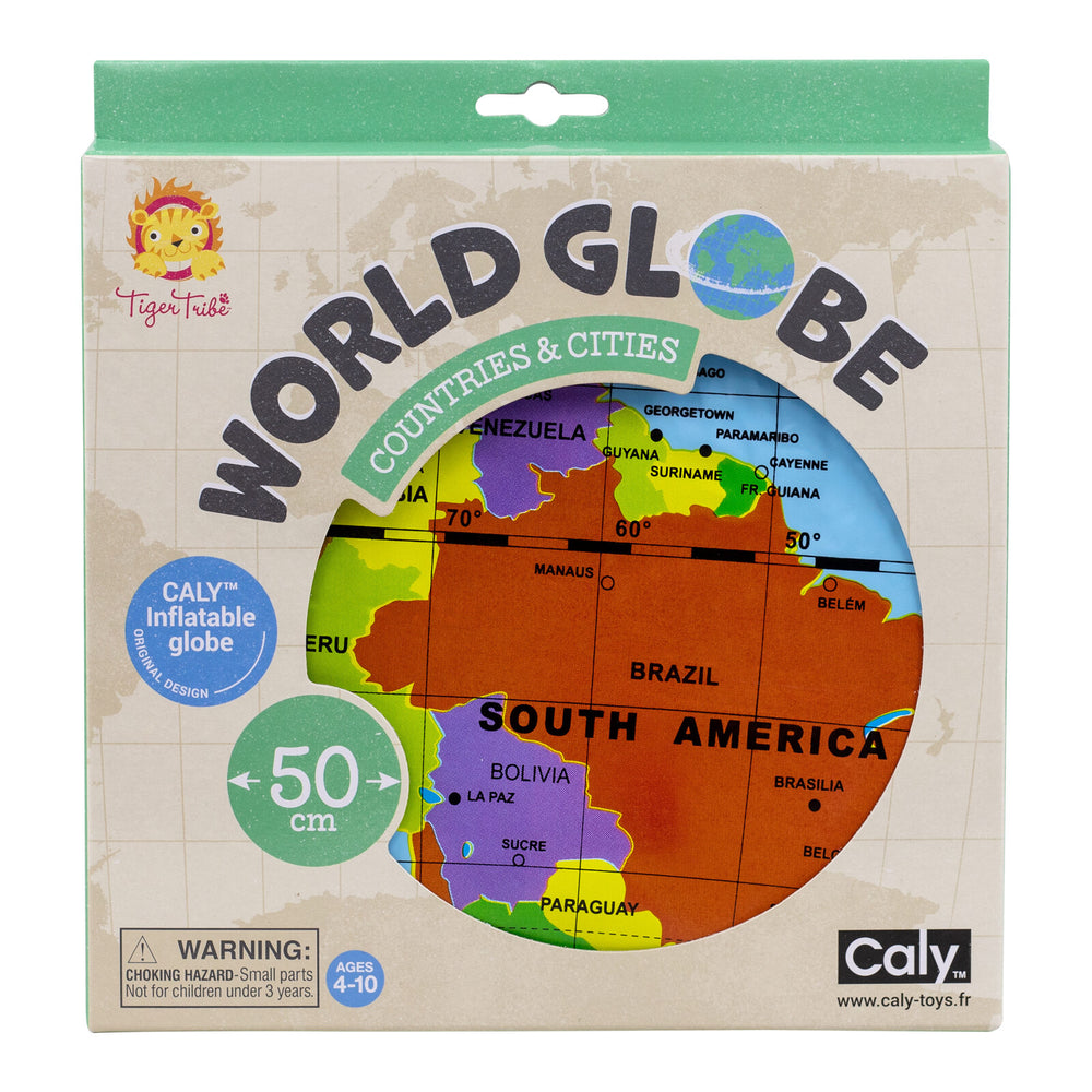 TIGER TRIBE - GIANT INFLATEABLE GLOBE: COUNTRIES & CITIES 