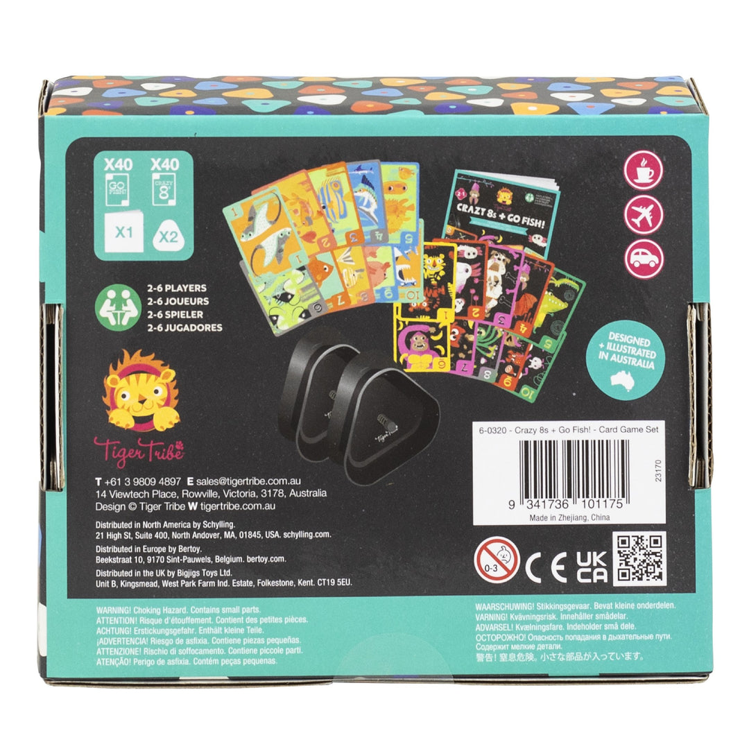 TIGER TRIBE - CRAZY 8'S & GO FISH CARD GAME SET 