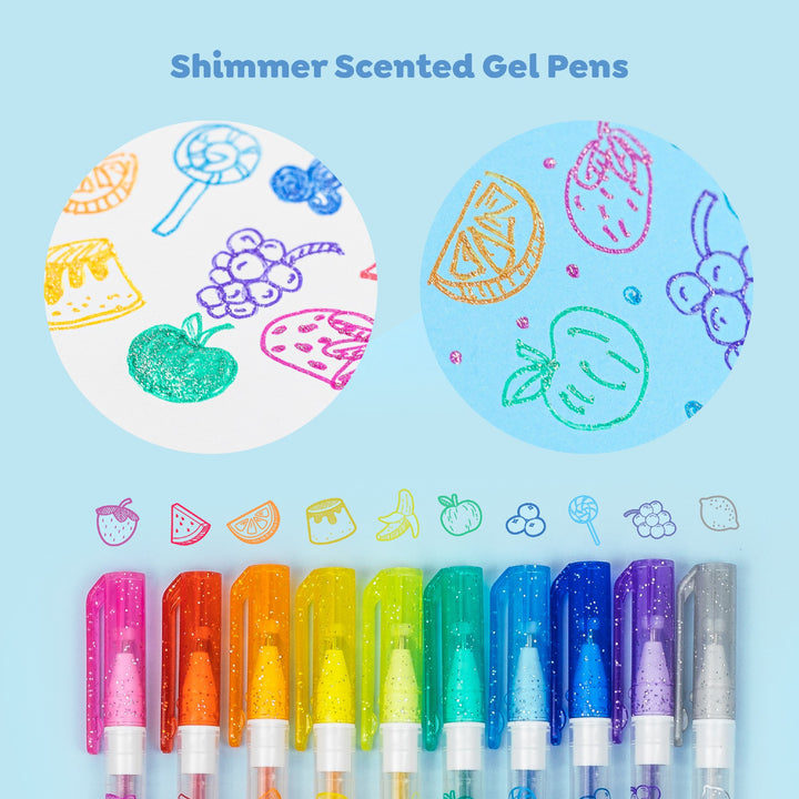 TIGER TRIBE - SHIMMER SCENTED GEL PENS 