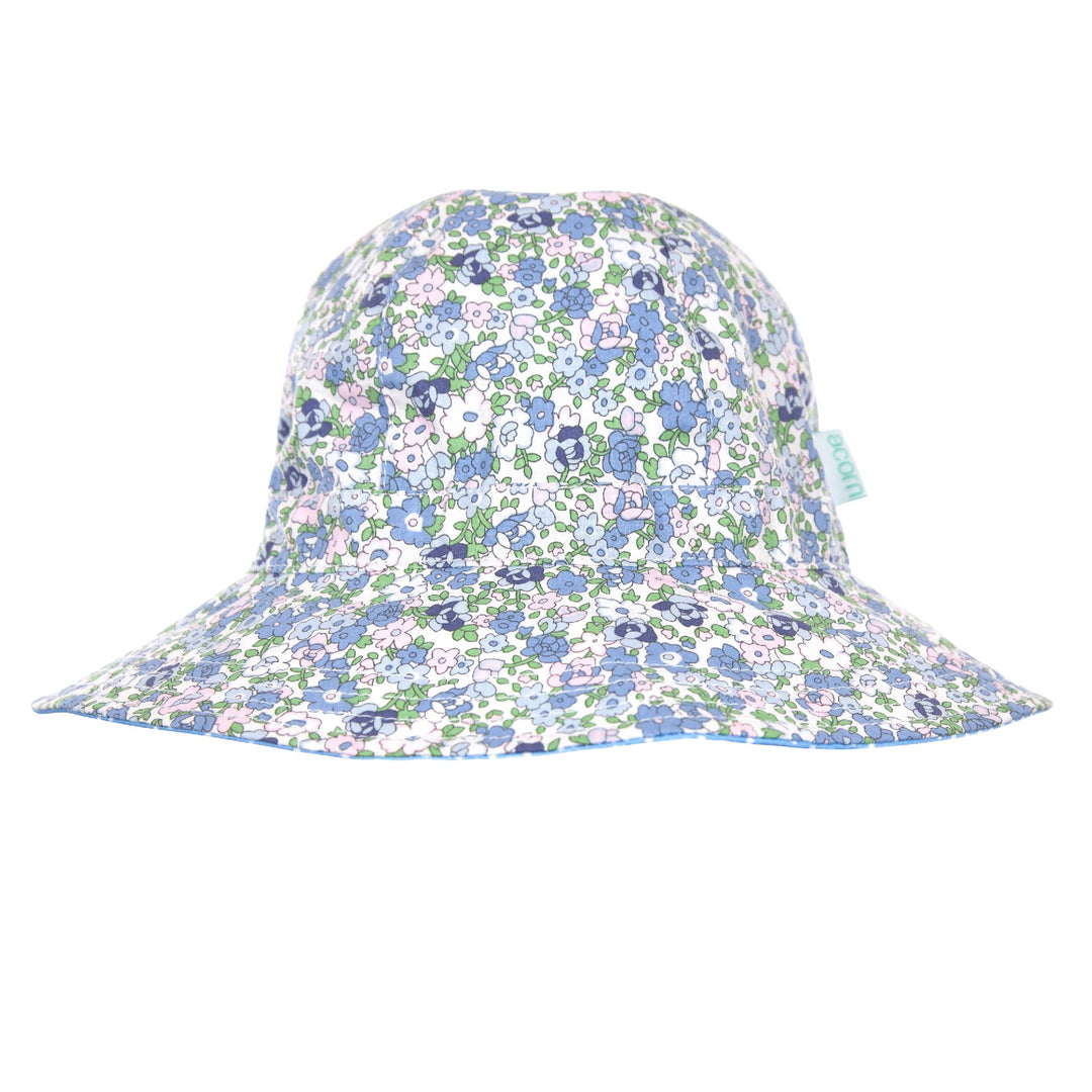 ACORN KIDS - SOPHIA REVERSIBLE SUNHAT: PINK, BLUE & GREEN [sz:S - 50CM/9-18 MONTHS]