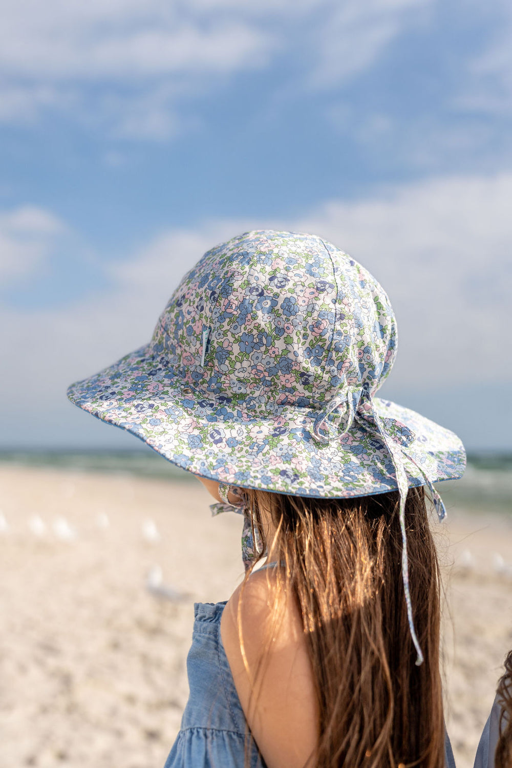 ACORN KIDS - SOPHIA REVERSIBLE SUNHAT: PINK, BLUE & GREEN [sz:S - 50CM/9-18 MONTHS]