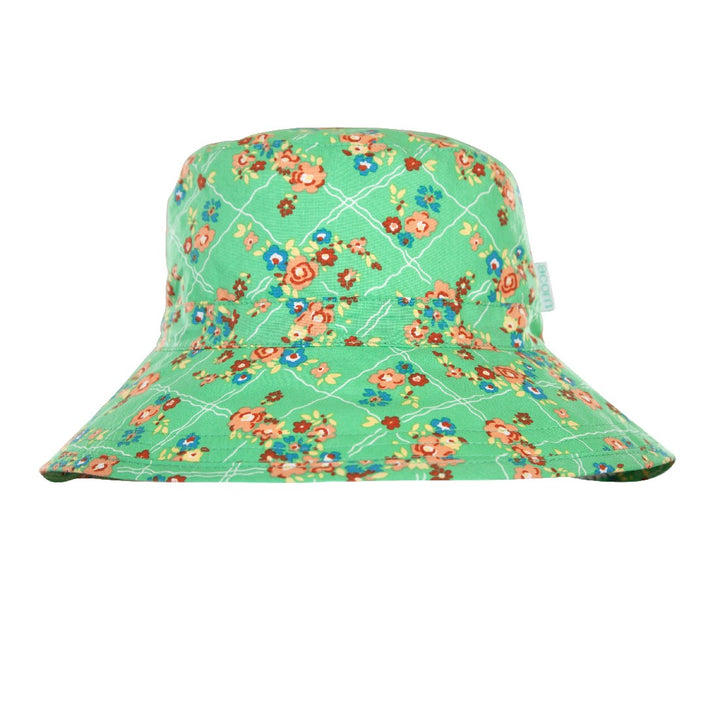 ACORN - LUCY BROAD BRIM BUCKET HAT: GREEN