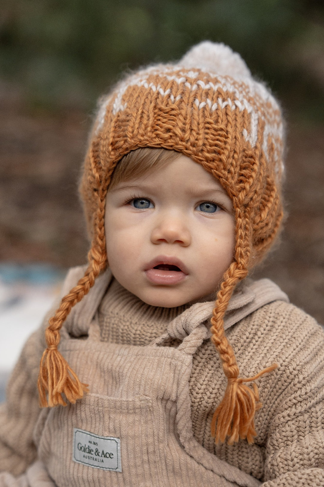 ACORN KIDS - BJORN BEANIE: CARAMEL [sz:XS - 3-6 MTHS]