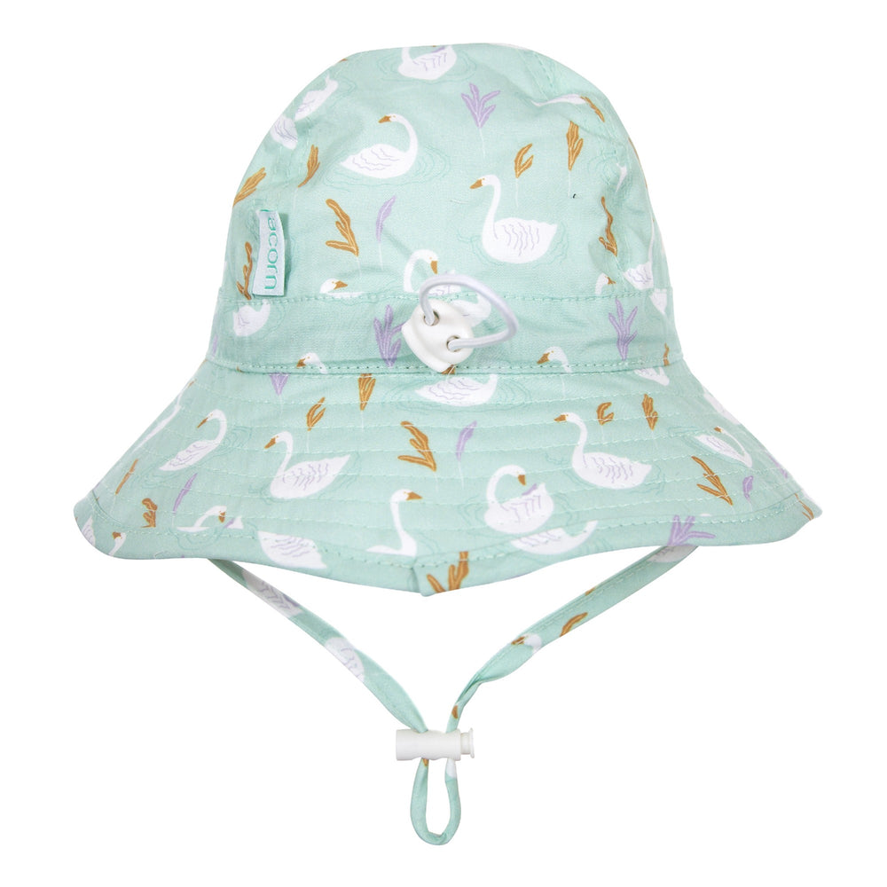 ACORN KIDS - SWANS WIDE BRIM INFANT HAT: MINT [sz:XS - 46CM/0-9 MTHS] 