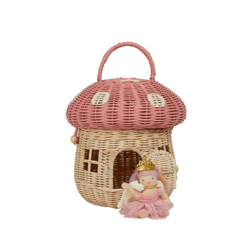 OLLI ELLA - RATTAN MUSHROOM BASKET: MUSK 