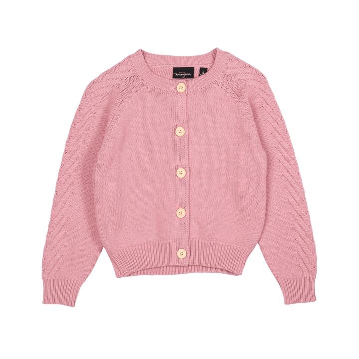 ROCK YOUR BABY - PINK KNIT CARDIGAN
