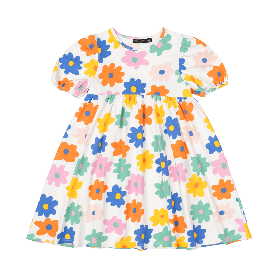 ROCK YOUR BABY - LOVE ME DO PUFF SLEEVE DRESS [sz:1 YR]