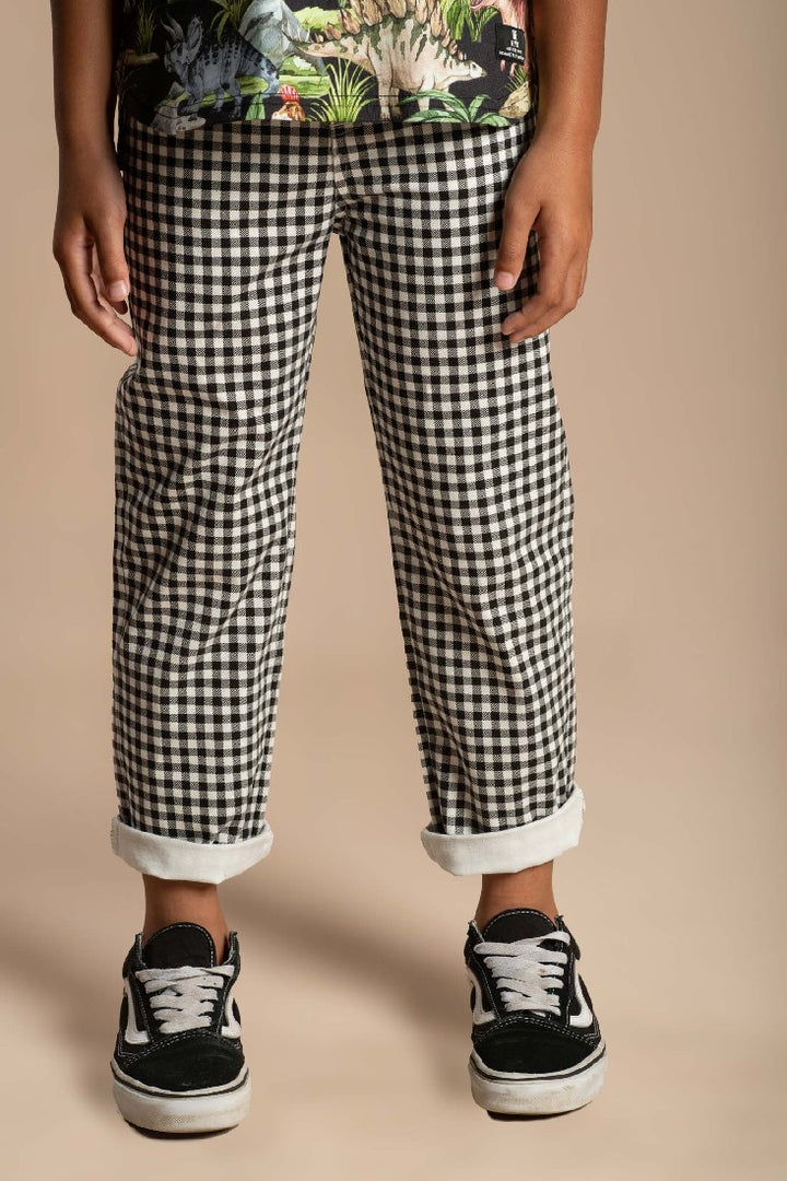 ROCK YOUR BABY - BLACK AND WHITE GINGHAM PANTS