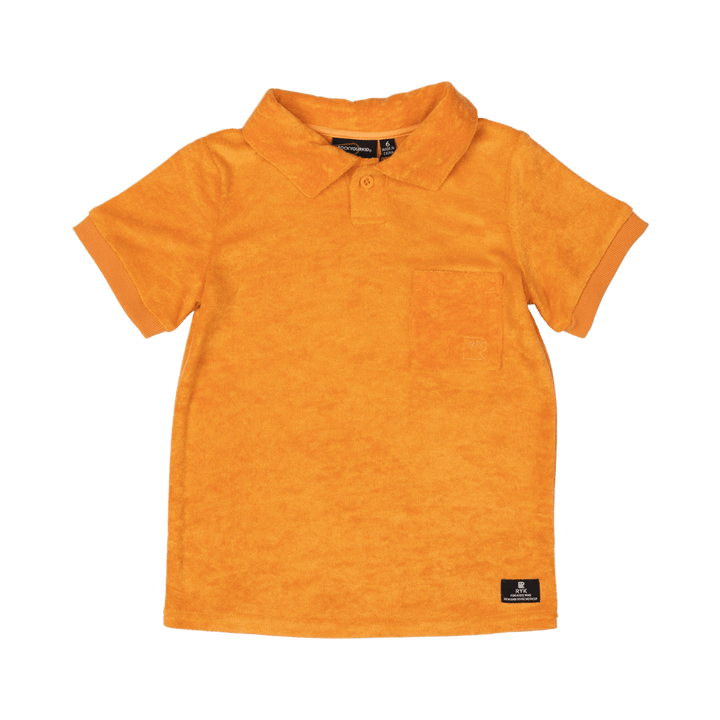 ROCK YOUR BABY - OCHRE POLO T SHIRT