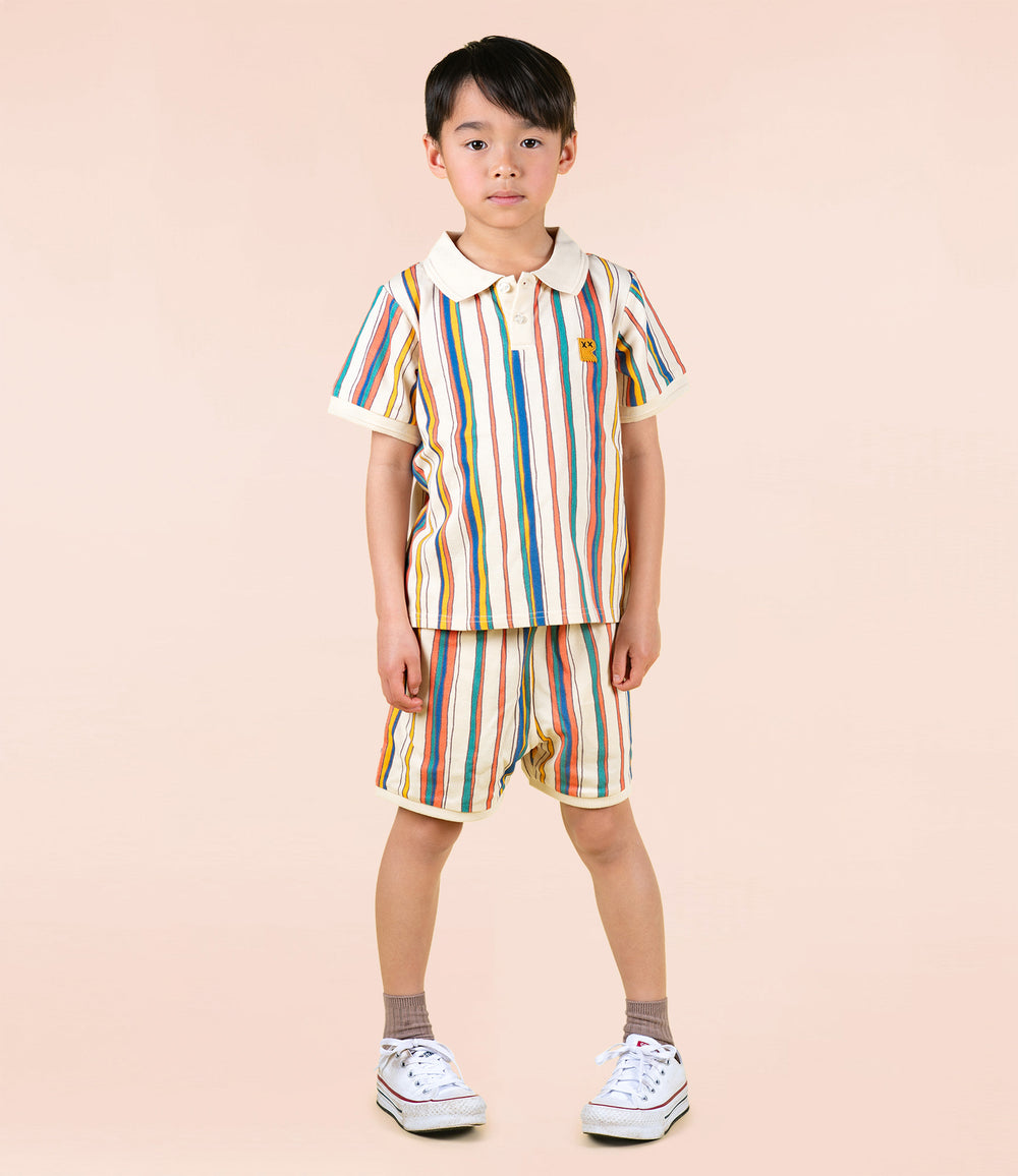 ROCK YOUR BABY - STRIPE POLO SHORTS [sz:2 YRS]