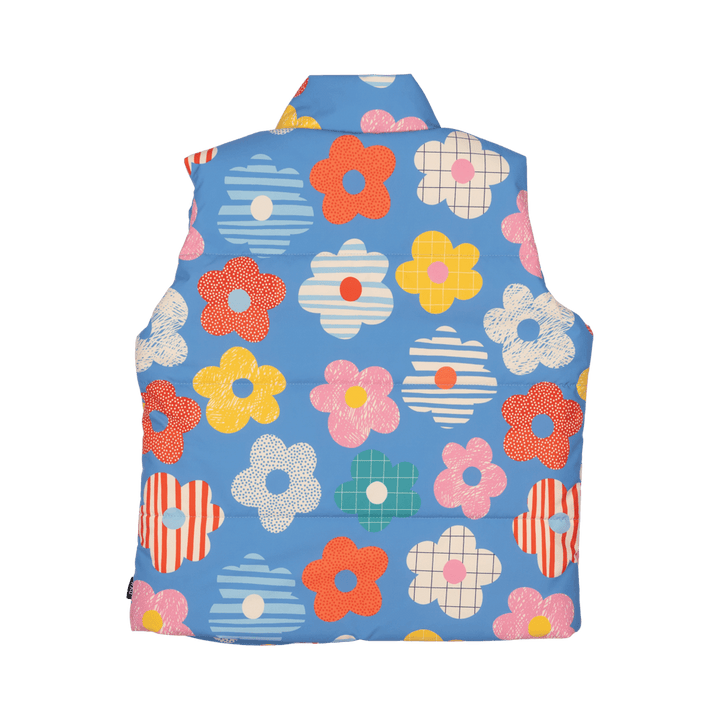 ROCK YOUR BABY - HAPPY FLOWERS PADDED VEST WITH LINING [sz:2 YRS]