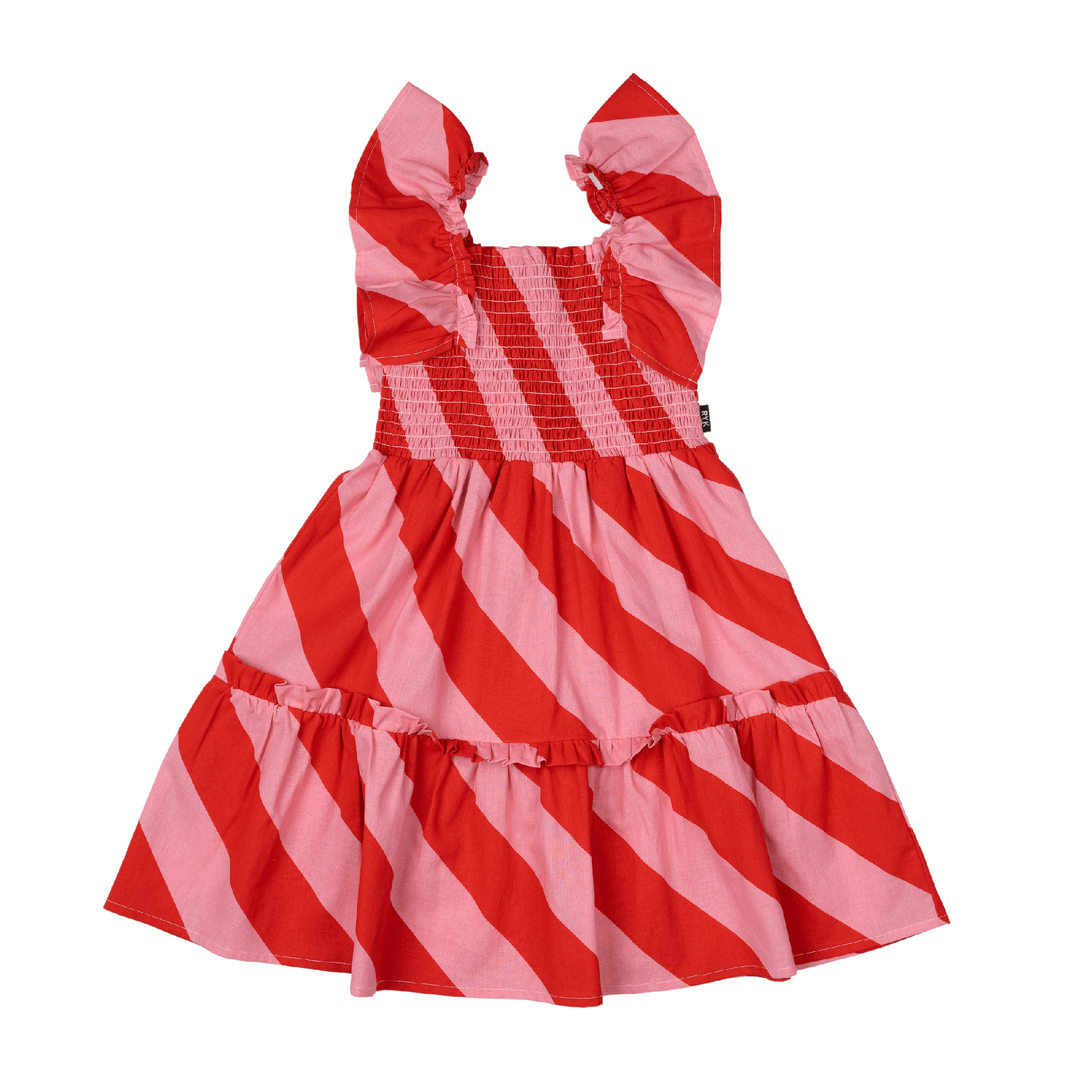 ROCK YOUR BABY - CANDY WRAP SHIRRED DRESS [sz:2 YRS]