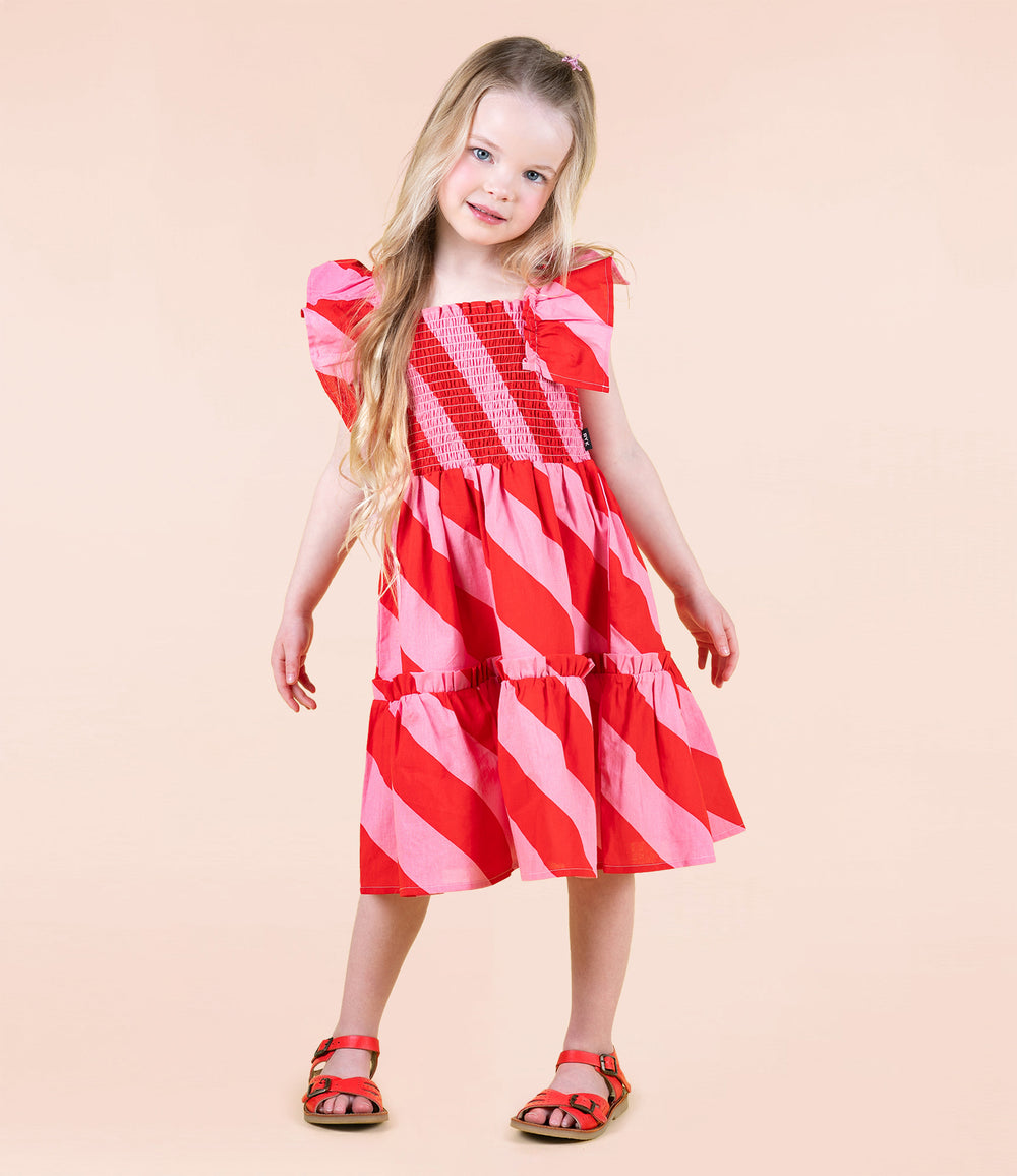 ROCK YOUR BABY - CANDY WRAP SHIRRED DRESS [sz:2 YRS]