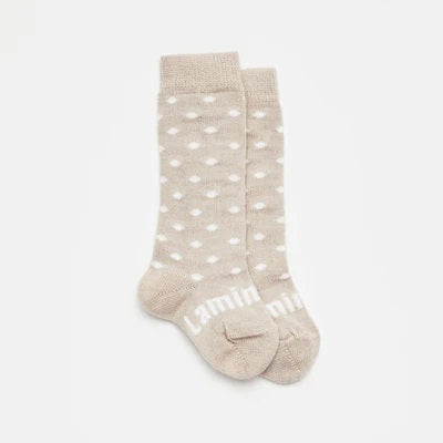 LAMINGTON - MERINO WOOL KNEE HIGH SOCKS - TRUFFLE