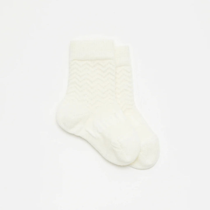 LAMINGTON - MERINO WOOL CREW SOCKS - PEARL