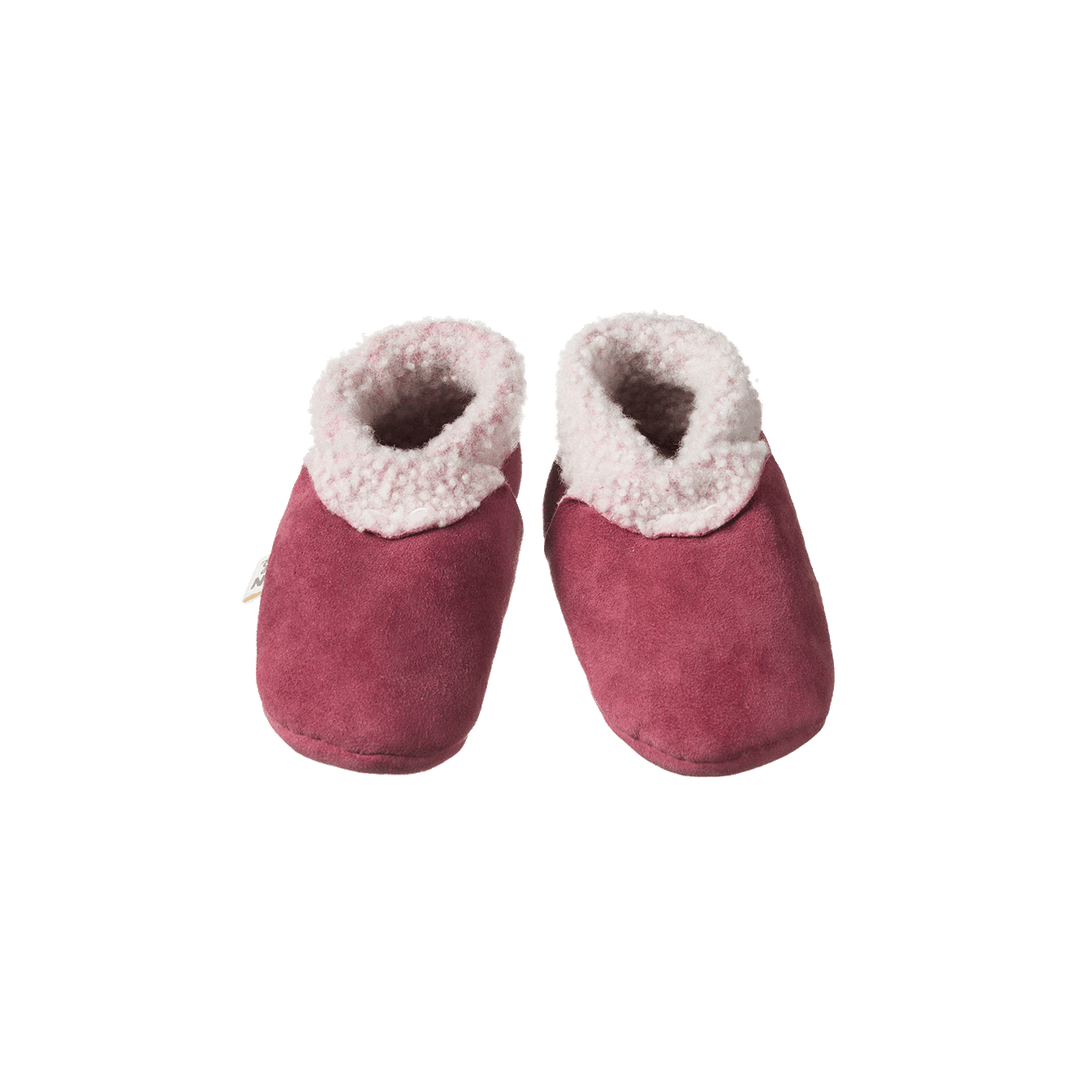 NATURE BABY - LAMBSKIN BOOTIES: RHUBARB [sz:0-3 MTHS]