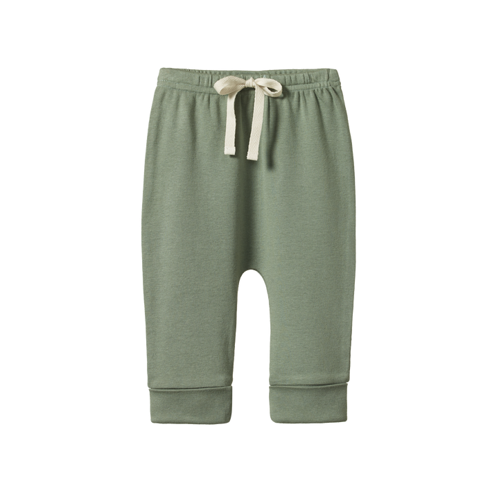 NATURE BABY - DRAWSTRING PANTS: NETTLE [sz:NEWBORN]