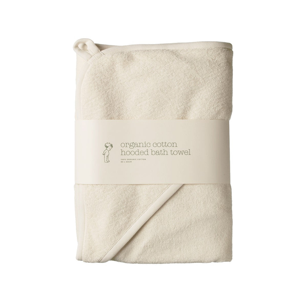 NATURE BABY - ORGANIC COTTON HOODED TOWEL: NATURAL