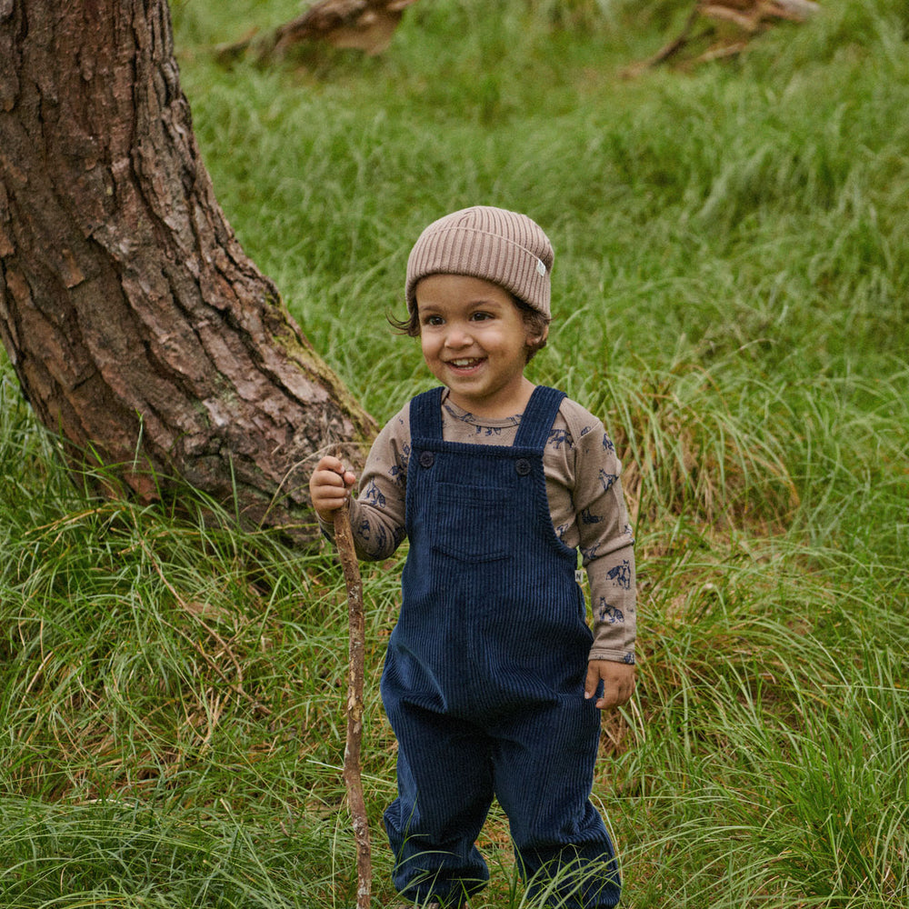 NATURE BABY - MERINO ESSENTIAL TEE: FOXY PRINT [sz:3-6 MTHS]