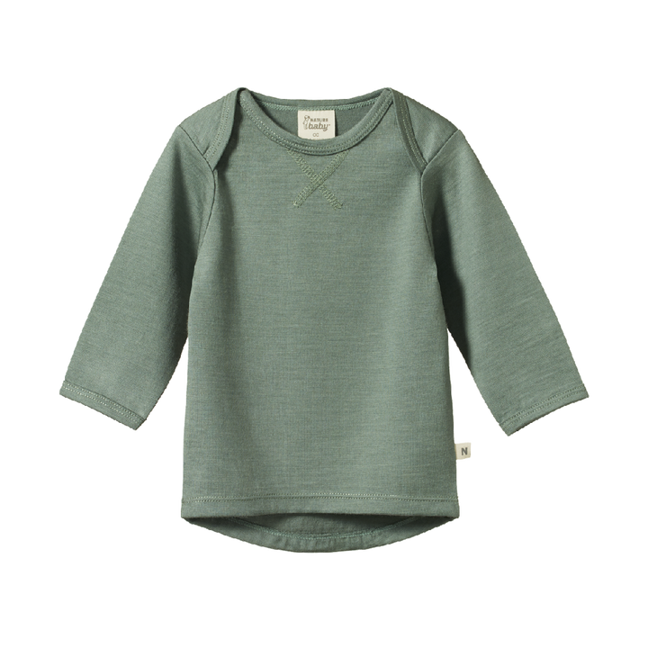 NATURE BABY - MERINO ESSENTIAL TEE: NETTLE