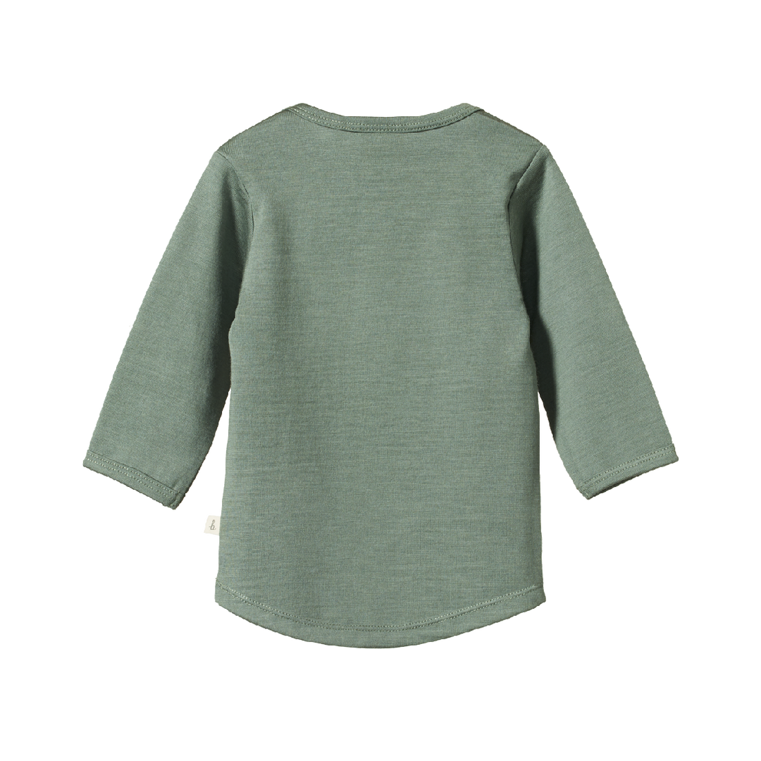 NATURE BABY - MERINO ESSENTIAL TEE: NETTLE