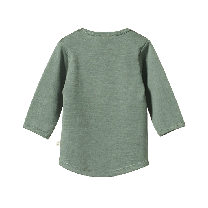 NATURE BABY - MERINO ESSENTIAL TEE: NETTLE