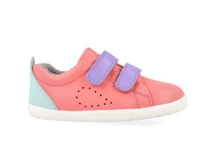 BOBUX - STEP UP GRASS COURT: OCEAN CORAL + MAUVE COMBO [sz:19 EU]