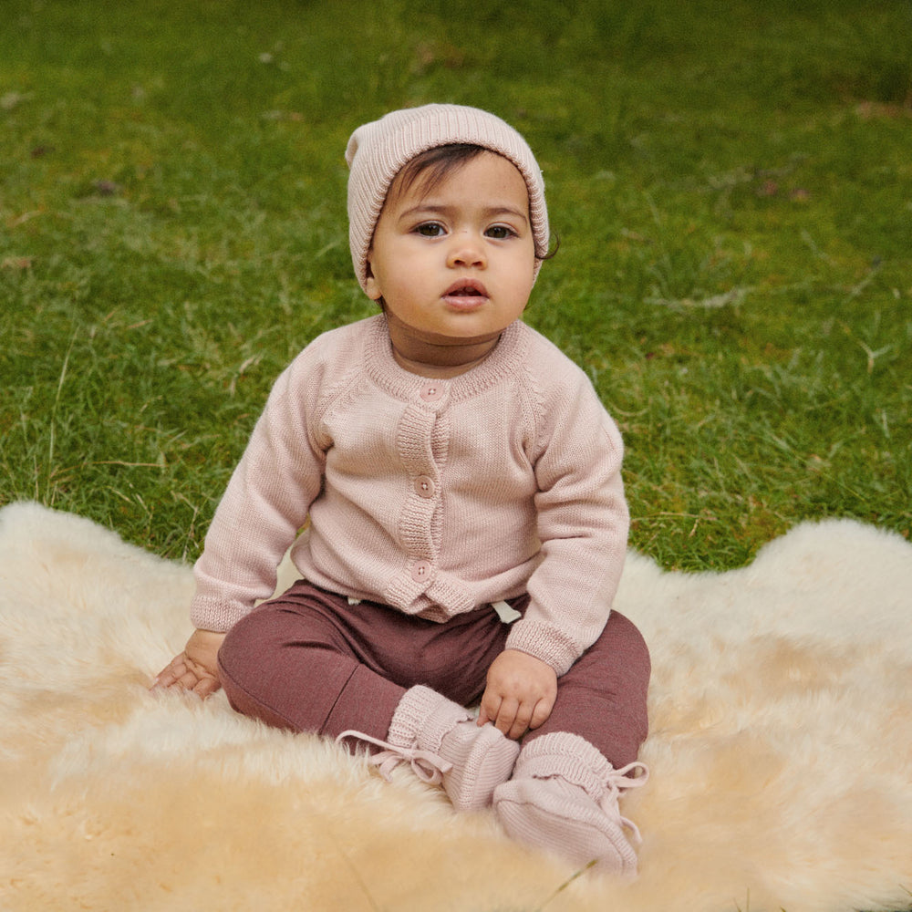 NATURE BABY - TEDDY BOOTIES: ROSE DUST 