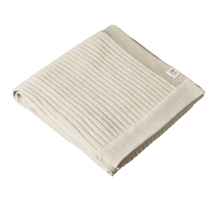 NATURE BABY - PRAIRIE COT BLANKET: OATMEAL MARL 