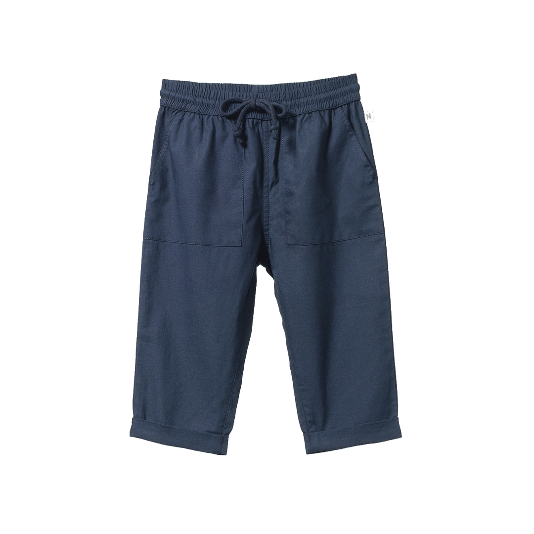 NATURE BABY - SAILOR PANTS: NAVY [sz:6-12 MTHS]