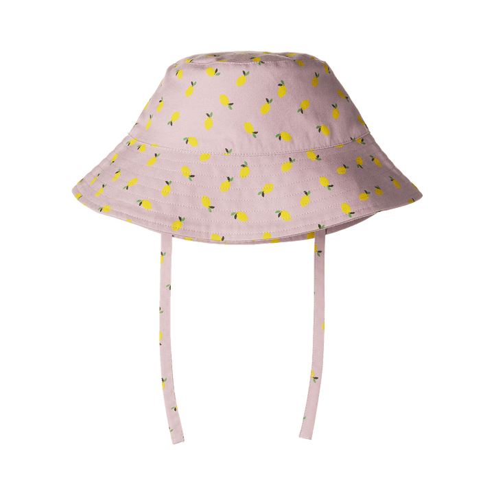 NATURE BABY - HOLIDAY SUNHAT: PETITE LILAC LEMON PRINT [sz:S - 0-6 MTHS]