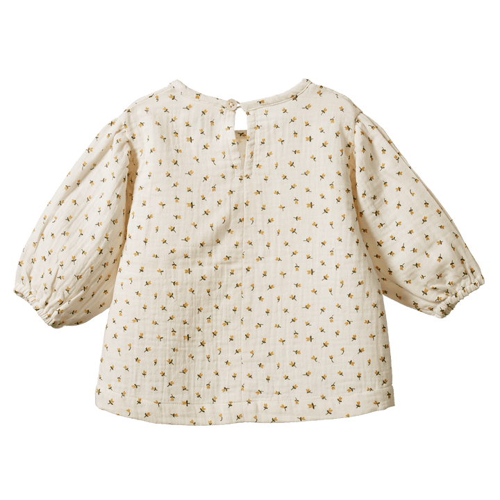 NATURE BABY - ELODIE BLOUSE: SUMMER POLKA DOT PRINT [sz:6-12 MTHS]