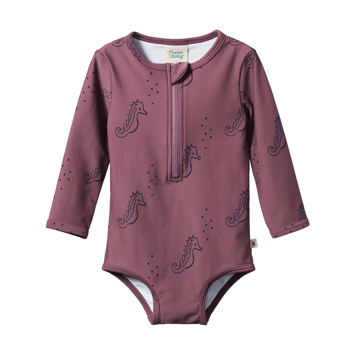 NATURE BABY - ONE PIECE BATHING SWIMSUIT: NEPTUNE PRINT [sz:6-12 MTHS]