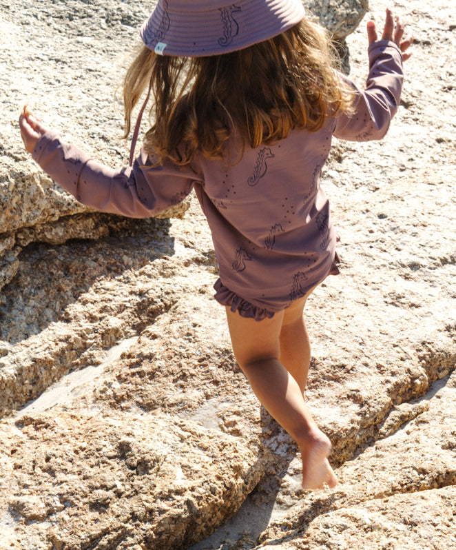 NATURE BABY - SPLASH SUNHAT: NEPTUNE PRINT [sz:S - 0-6 MTHS]