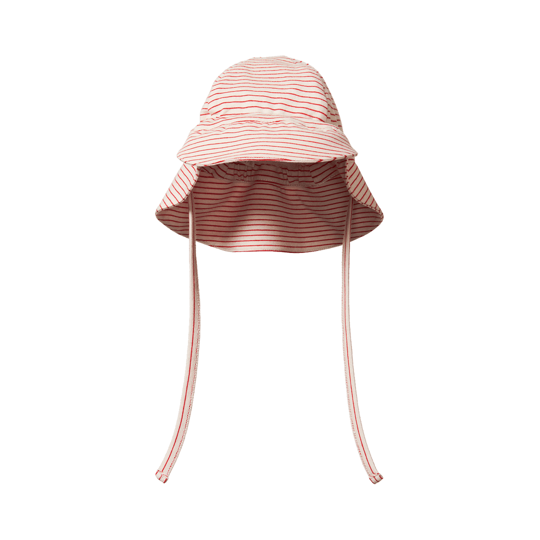 NATURE BABY - DASH SUNHAT: RED PINSTRIPE [sz:XS - NB]