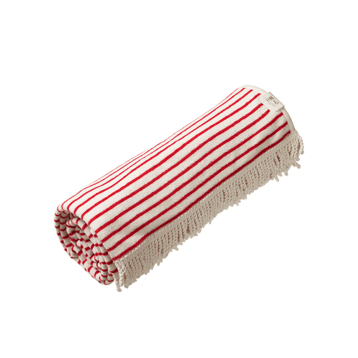 NATURE BABY - BEACH TOWEL: RED SEA STRIPE 