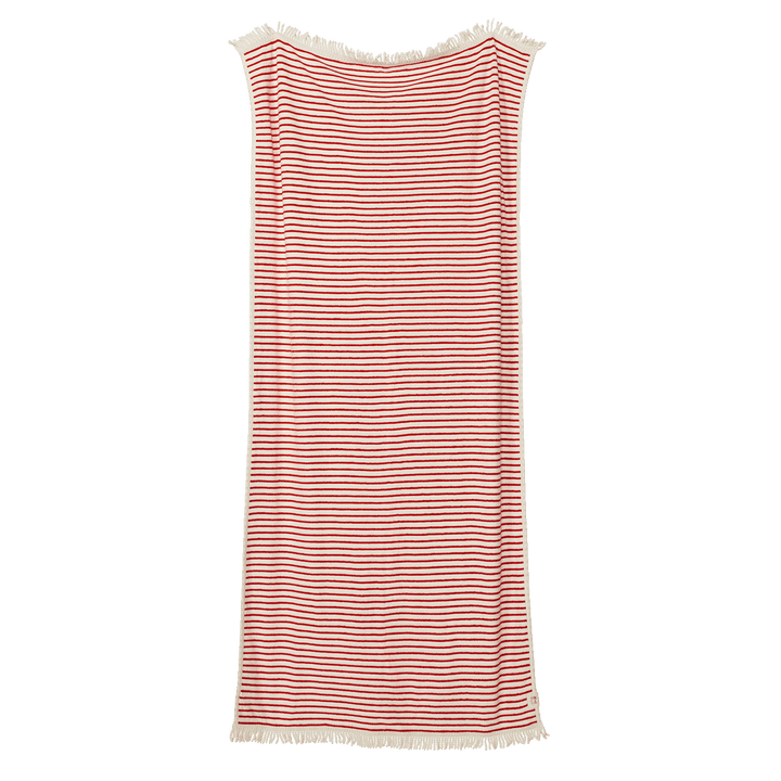 NATURE BABY - BEACH TOWEL: RED SEA STRIPE 