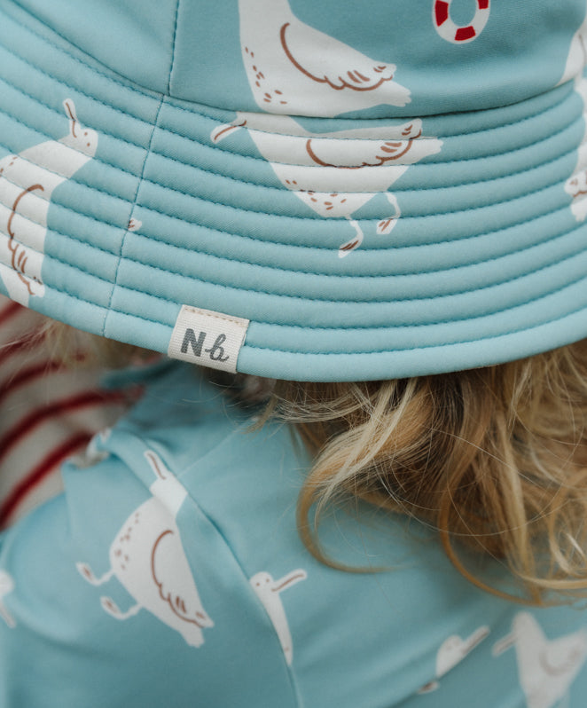 NATURE BABY - SPLASH SUNHAT: ALBIE PRINT [sz:S - 0-6 MTHS]