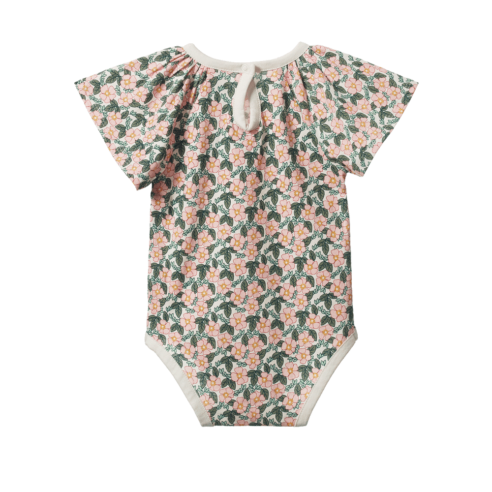 NATURE BABY - FAYE BODYSUIT: GARLAND PRINT [sz:0-3 MTHS]