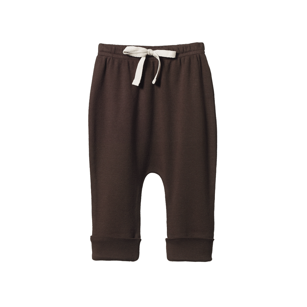 NATURE BABY - DRAWSTRING PANTS: PINECONE [sz:0-3 MTHS]