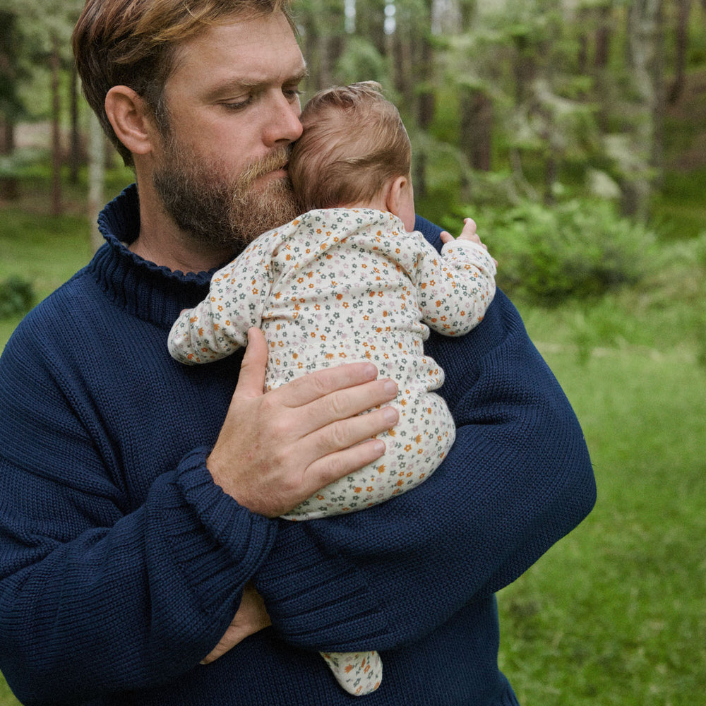 NATURE BABY - KIMONO LONG SLEEVE BODYSUIT: POLLYANNA PRINT [sz:NB]