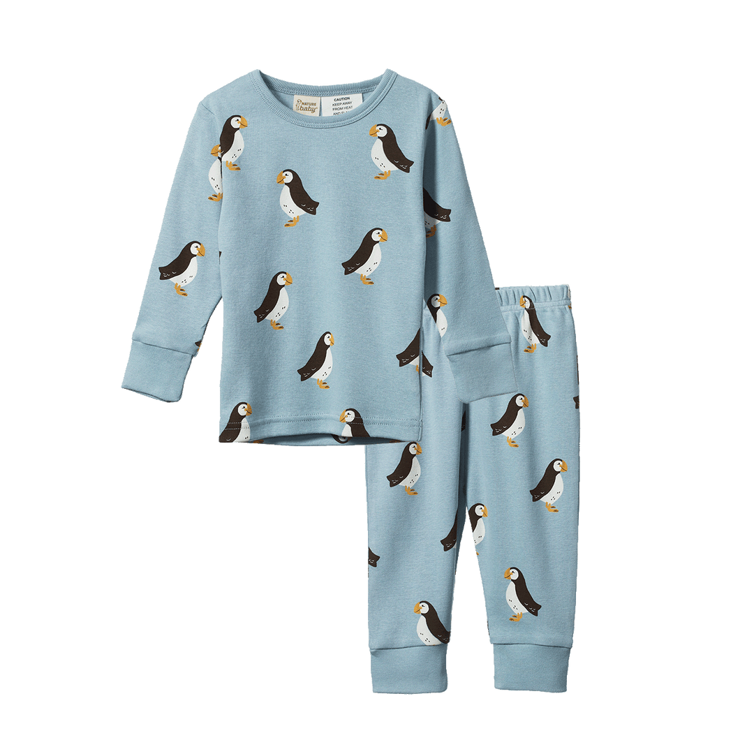 NATURE BABY - 2 PC LONG SLEEVE PYJAMAS: PUFFIN PRINT [sz:1 YR]