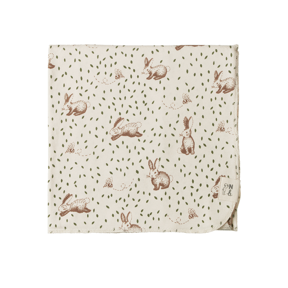 NATURE BABY - WRAP: RABBITTY PRINT 