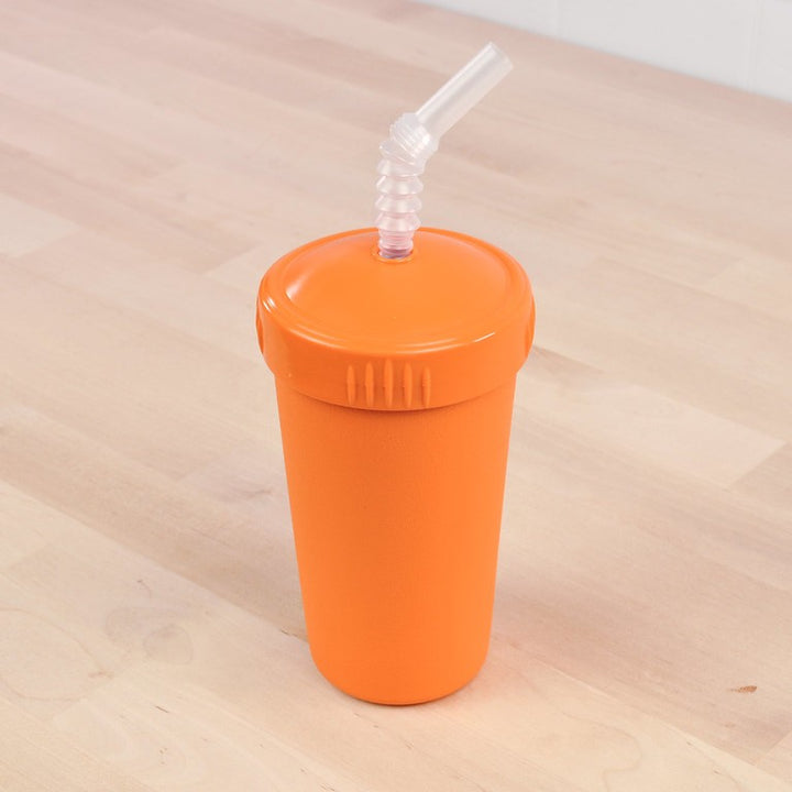 RE PLAY - CUP WITH REUSABLE STRAW: ORANGE