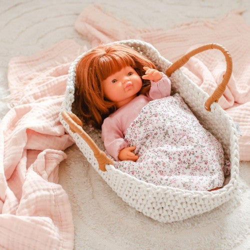 ASTRUP - KNITTED DOLL BASKET + BEDDING