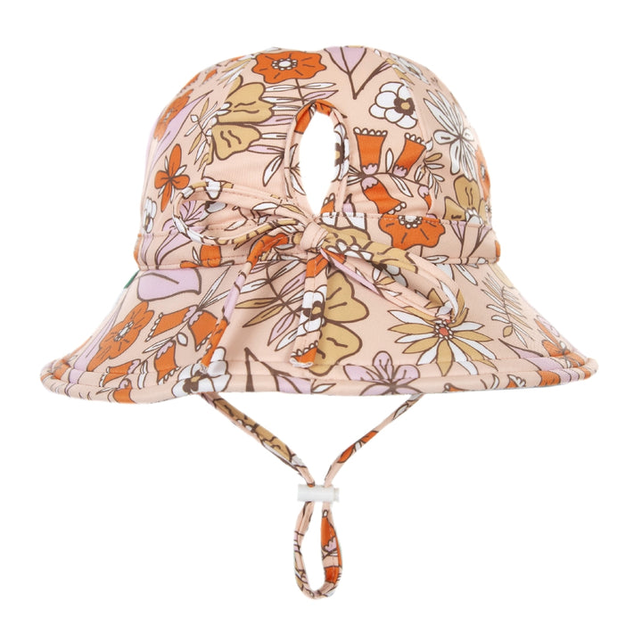 ACORN KIDS - BETTY SWIM HAT: PEACH/GOLD/MULTI