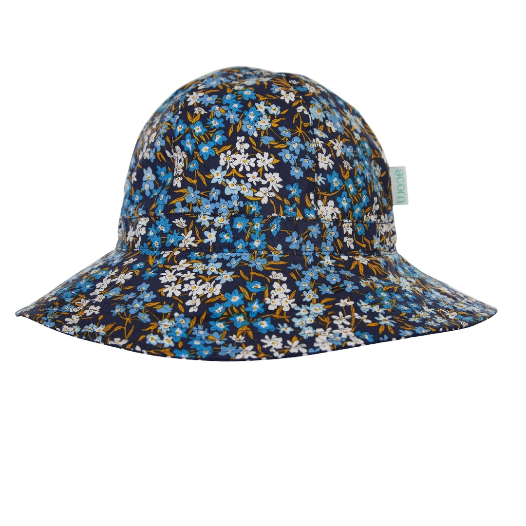 ACORN KIDS - AUBREY FLOPPY HAT: NAVY FLORAL