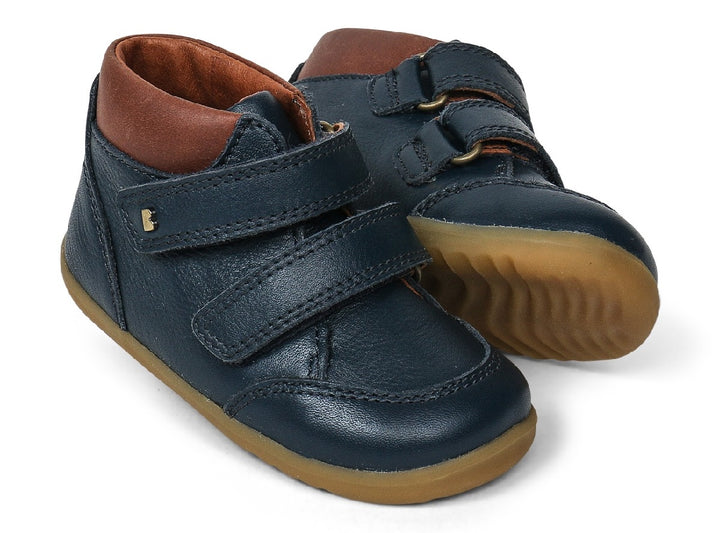 BOBUX - STEP UP TIMBER BOOT: NAVY